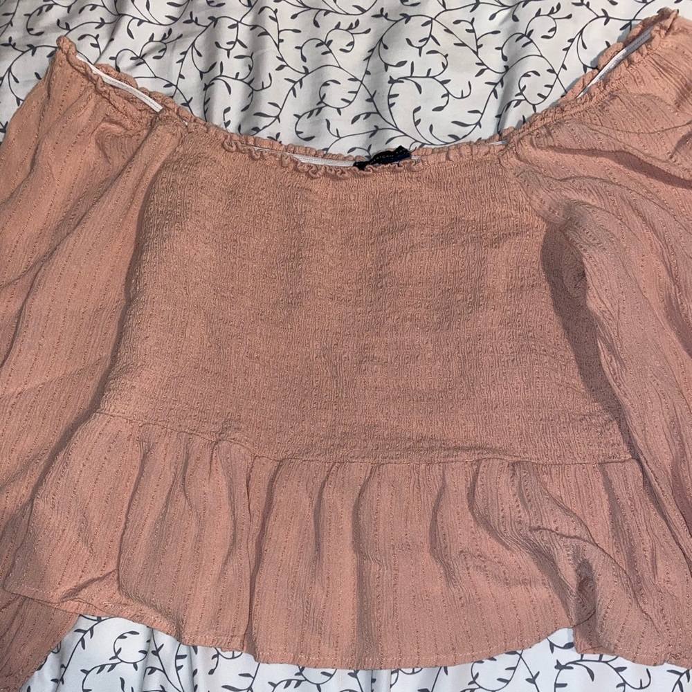 American Eagle cropped off the shoulder shirt.
